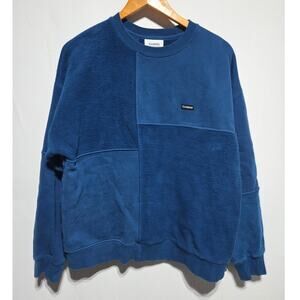 Covernat Blue Mixed Fabric Crewneck Sweatshirt Size Medium